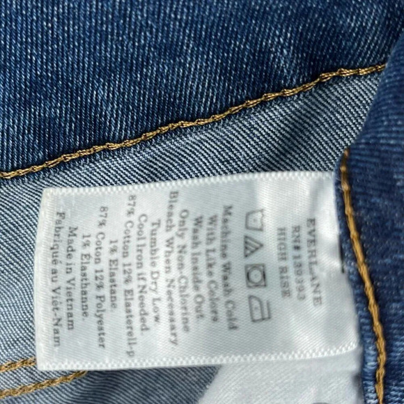 Everlane Jeans Women's Sz 30 Blue Ankle Skinny High-Rise Stretch Denim Pockets - Picture 9 of 10
